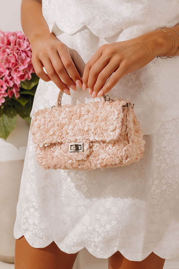 Ella Sequin Purse in Light Peach Image - 3