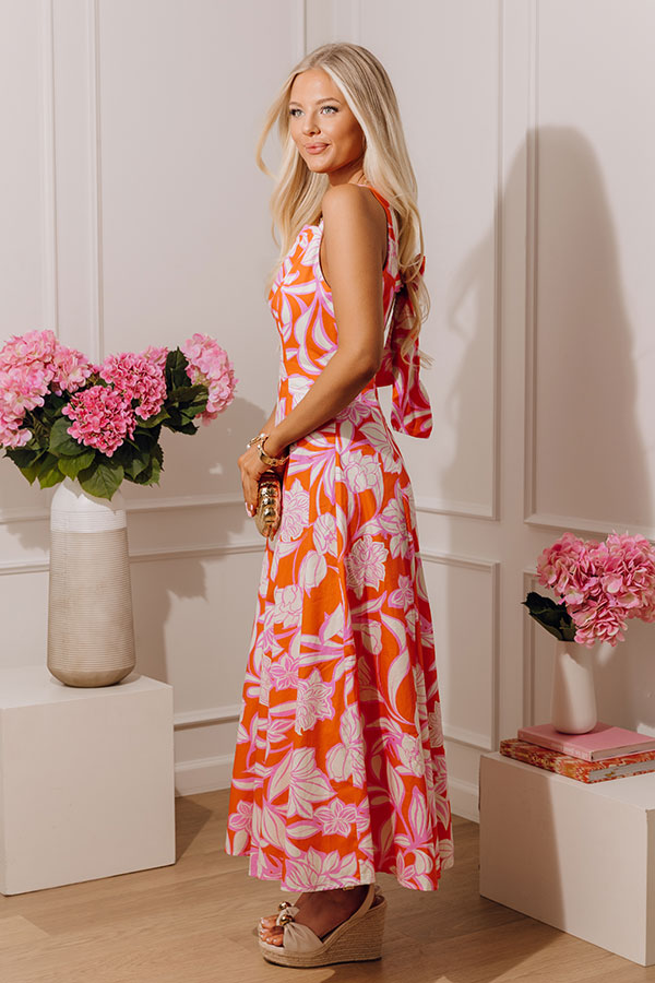 Petals and Plans Floral Midi Dress Image - 3