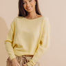 Soft Crush Knit Sweater Top in Yellow Image - 1