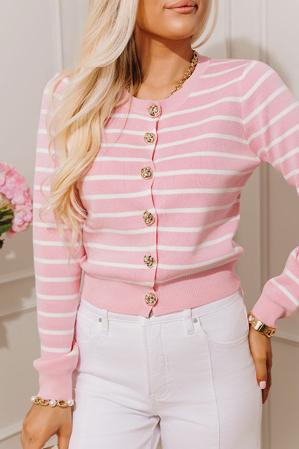 Cute Cafe Stripe Cardigan Image - 2