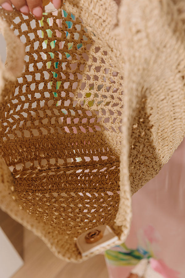 Camden Straw Woven Hobo Bag in Natural Image - 3