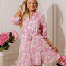 French Garden Floral Mini Dress in Violet Image - 1