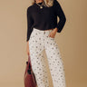 Spotted Around Town High Waist Barrel Leg Jean in Black Image - 1