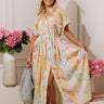 Gentle Heart Floral Color Block Midi Dress Image - 1