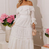 Graceful Intent Off Shoulder Eyelet Midi Dress Image - 1