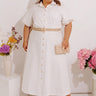 Social Brunch Button Down Midi Dress Curves Image - 1