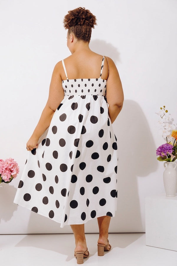 Spot On Poplin Midi Dress Curves Image - 4