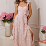 Modern Romance Floral Midi Dress in Light Pink Image - 1