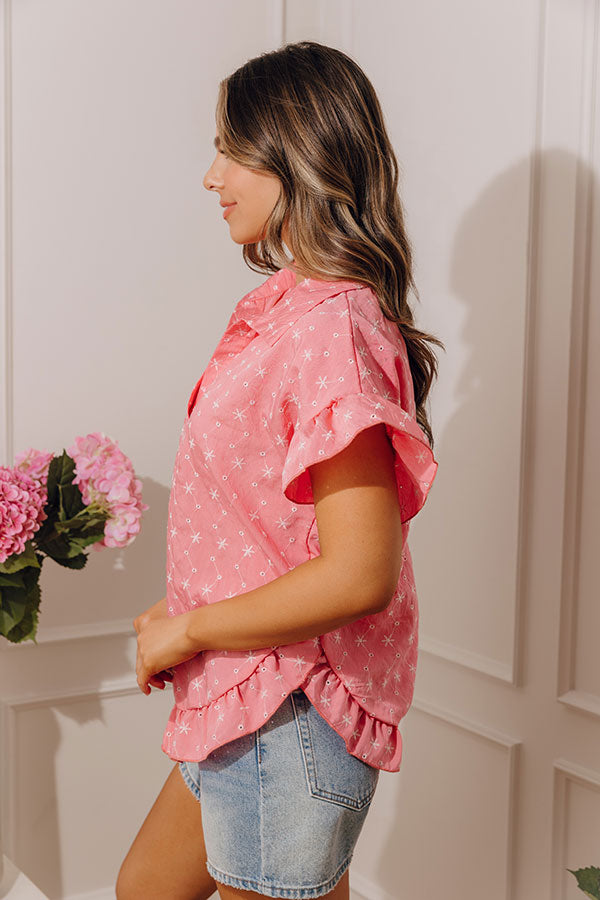 Sweet Stitch Eyelet Embroidered Top Image - 2