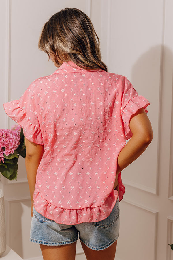 Sweet Stitch Eyelet Embroidered Top Image - 3