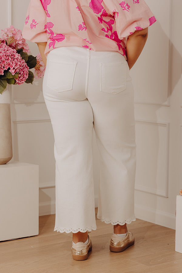 RISEN Eliza High Waist Eyelet Wide Leg Jean Curves Image - 4