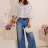 Petal Perfection Floral Eyelet Button Up Top Image - 1