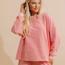 Simply Soft Stripe Henley Top in Pink Image - 1