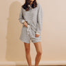 Simply Soft High Waist Stripe Shorts in White Image - 1