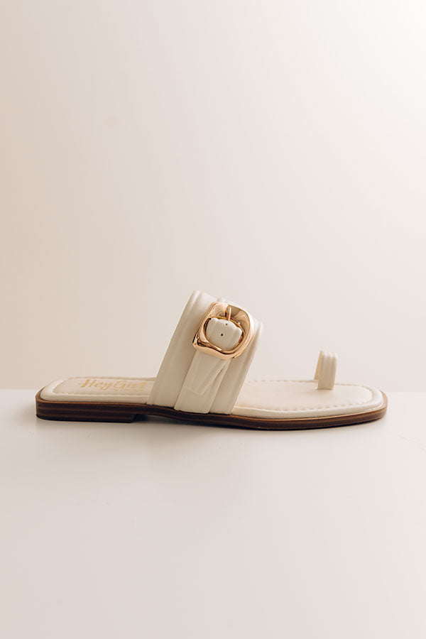 Yummy Faux Leather Sandal in Ivory Image - 5