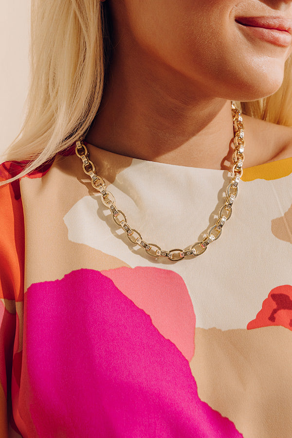 Melinda Maria Ashley Chain Link 9mm Necklace in Gold