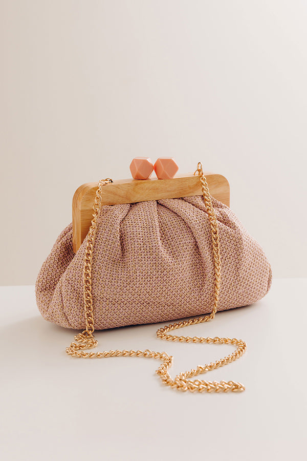 Vacation Muse Woven Clutch in Pink Image - 3