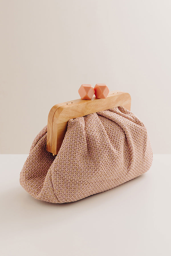 Vacation Muse Woven Clutch in Pink Image - 2