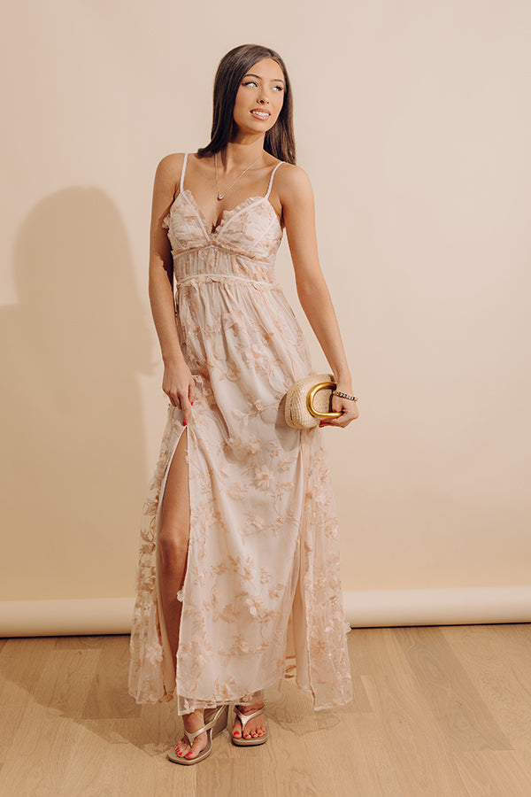 First Impression Embroidered Maxi Dress Image - 4