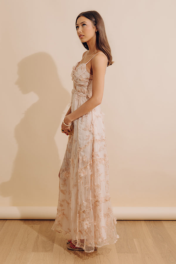 First Impression Embroidered Maxi Dress Image - 3