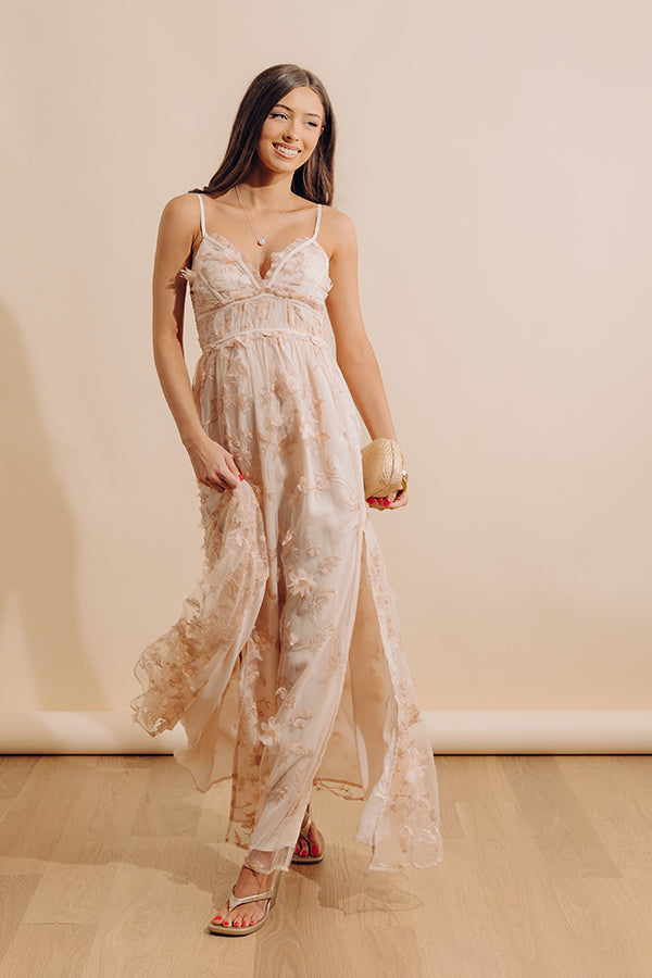 First Impression Embroidered Maxi Dress Image - 5