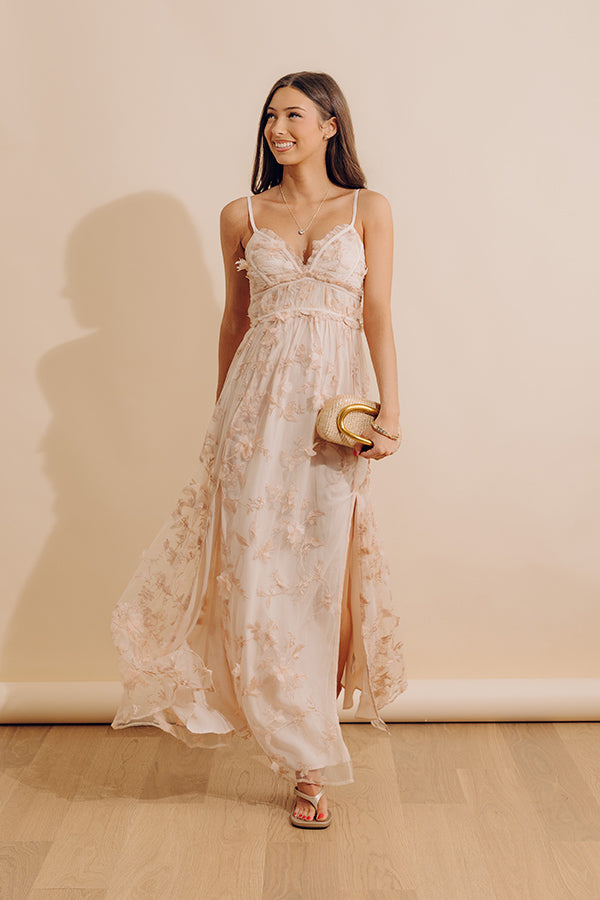First Impression Embroidered Maxi Dress Image - 1