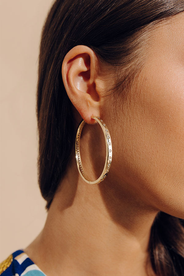 Melinda Maria Ashley Infinity Reversible 2 inch Hoop Earrings Image - 1