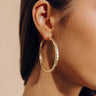 Melinda Maria Ashley Infinity Reversible 2 inch Hoop Earrings Image - 1