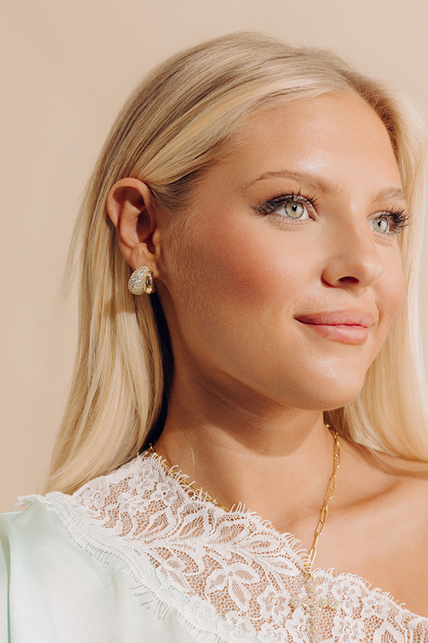 Melinda Maria Norah Pave Double Hoop Earrings Image - 3