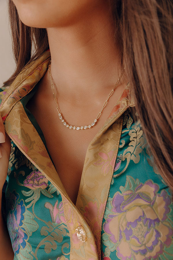 Melinda Maria Isla Samantha Tennis Necklace