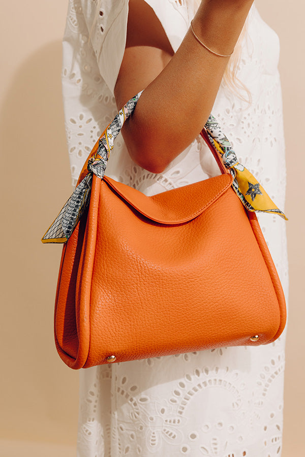 Manhattan Views Faux Leather Purse in Orange