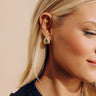 Melinda Maria Norah Split Pavé Huggie Earrings Image - 1