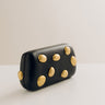 Call It Chic Faux Leather Studded Clutch in Black Image - 1