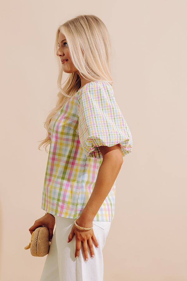 Sweet Grace Gingham Top Image - 3