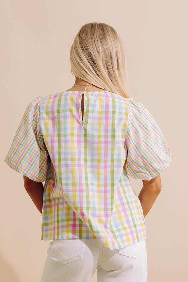 Sweet Grace Gingham Top Image - 4