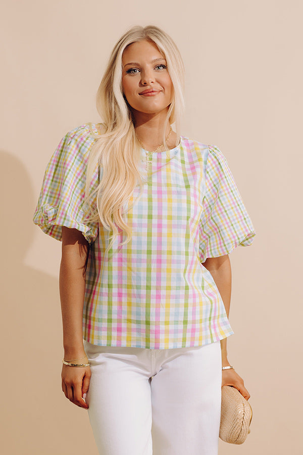 Sweet Grace Gingham Top Image - 2