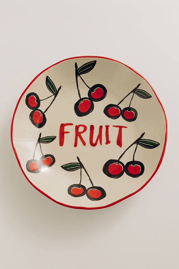 Cherry Mood Stoneware Plate Image - 1