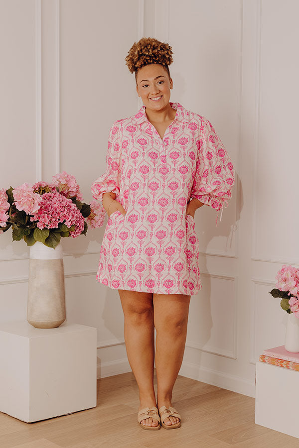Happy Petals Floral Mini Dress Curves Image - 2