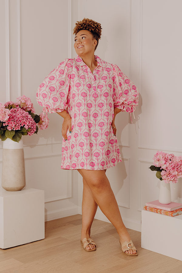 Happy Petals Floral Mini Dress Curves Image - 1