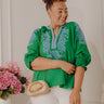 Effortless Riviera Floral Embroidered Top Image - 1