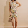 Florence Views Floral Denim Mini Dress Image - 1
