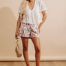 Floral Pop High Waist Shorts Image - 1