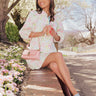 Rose Garden Bliss Denim Mini Dress Image - 1