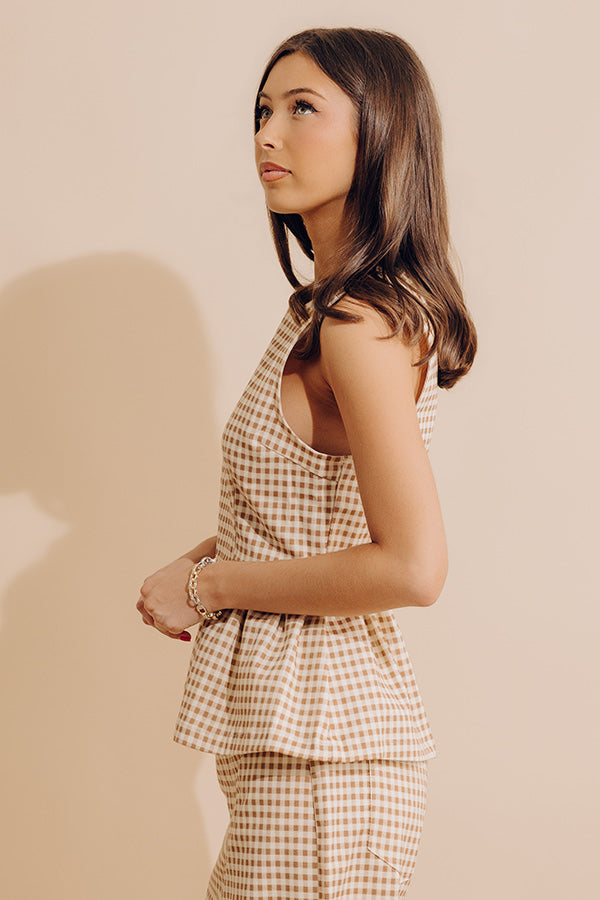 Checkered Charm Gingham Top Image - 3