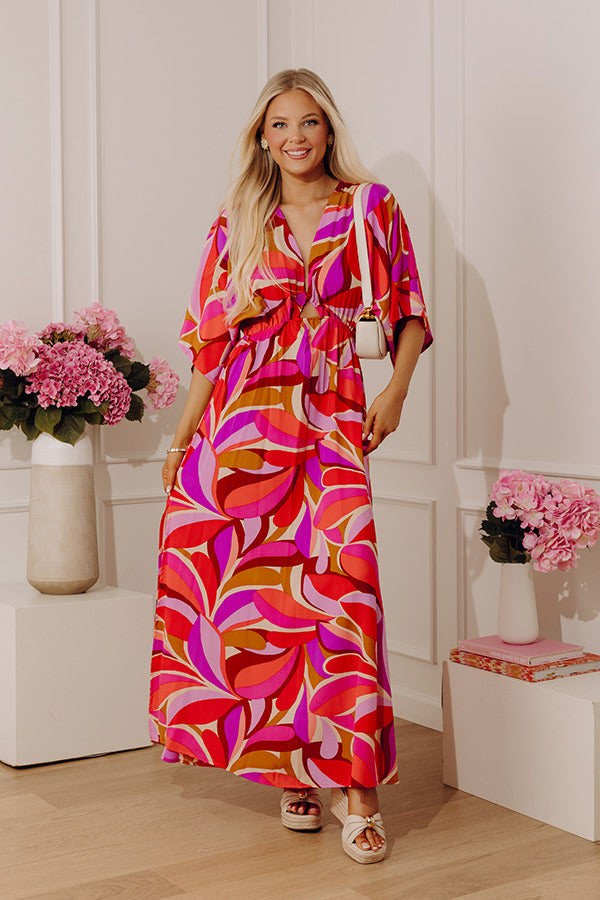 Polished in Paradise Kimono Maxi Dress Image - 5