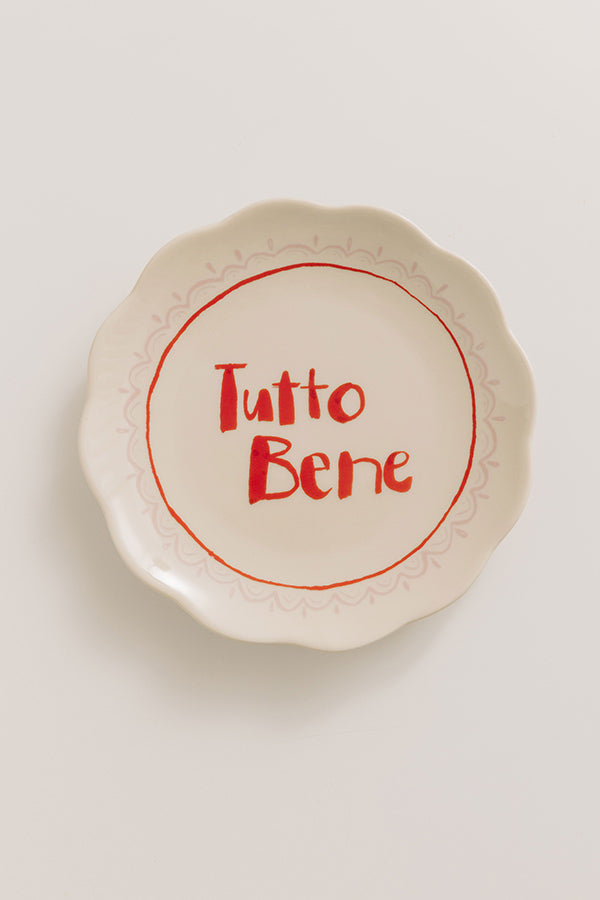 Tutto Bene Scalloped Stoneware Mini Plate Image - 1