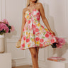 Floral Crush Eyelet Halter Mini Dress Image - 1