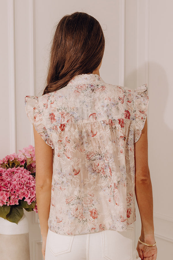 High Society Florals Embroidered Top Image - 4