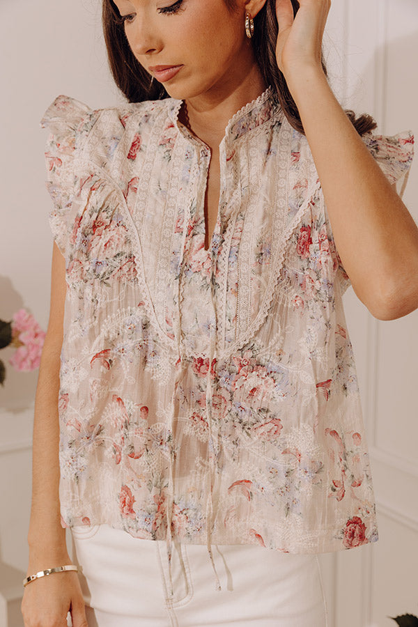 High Society Florals Embroidered Top Image - 5