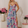 Enchanted Embrace Floral Maxi Dress in Light Blue Image - 1